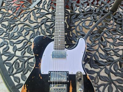Censtar Fender Electric Guitar Black Relic Finish