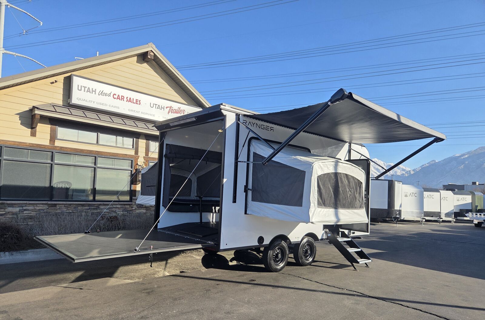 Raynger Elevate Elite! 8x18 / 8.5x18 Toy Hauler 12K Axles TRIPLE QUEEN TENT, Off Grid Solar!!!