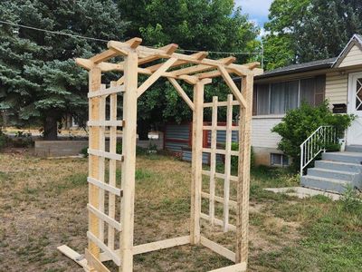 Handmade Wooden Garden Arbor Pergola Trellis Structure
