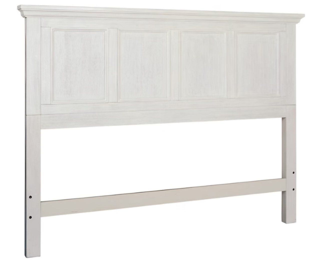 OSP Home Furnishings Farmhouse Basics Queen Headboard Only, Rustic White Finish