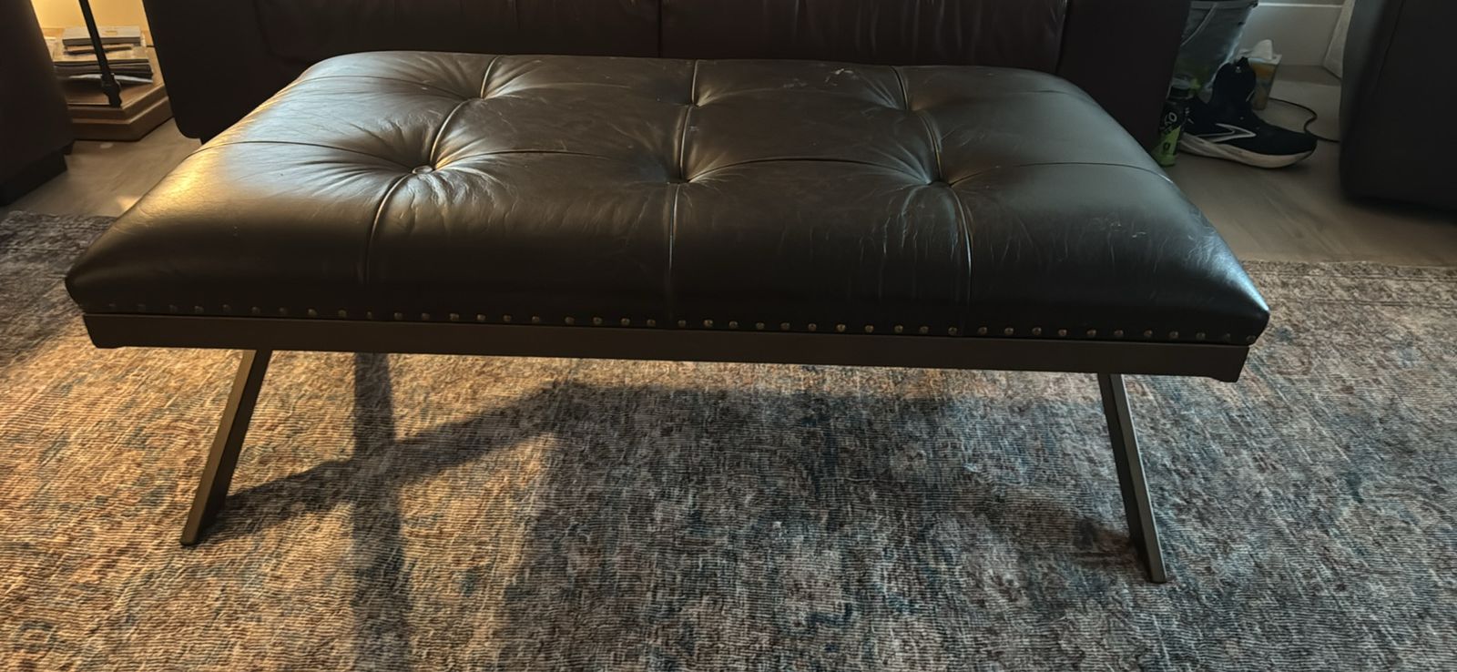 Leather ottomon