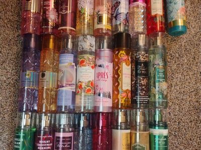 FUNDRAISER-Bath & Body Works Fine Fragrance Mist Lot - 25 Full Size Body Mists, Various Scents. All still full and very lightly