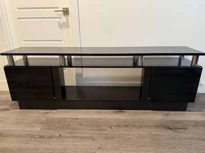 Brand New Modern Black TV Entertainment Stand