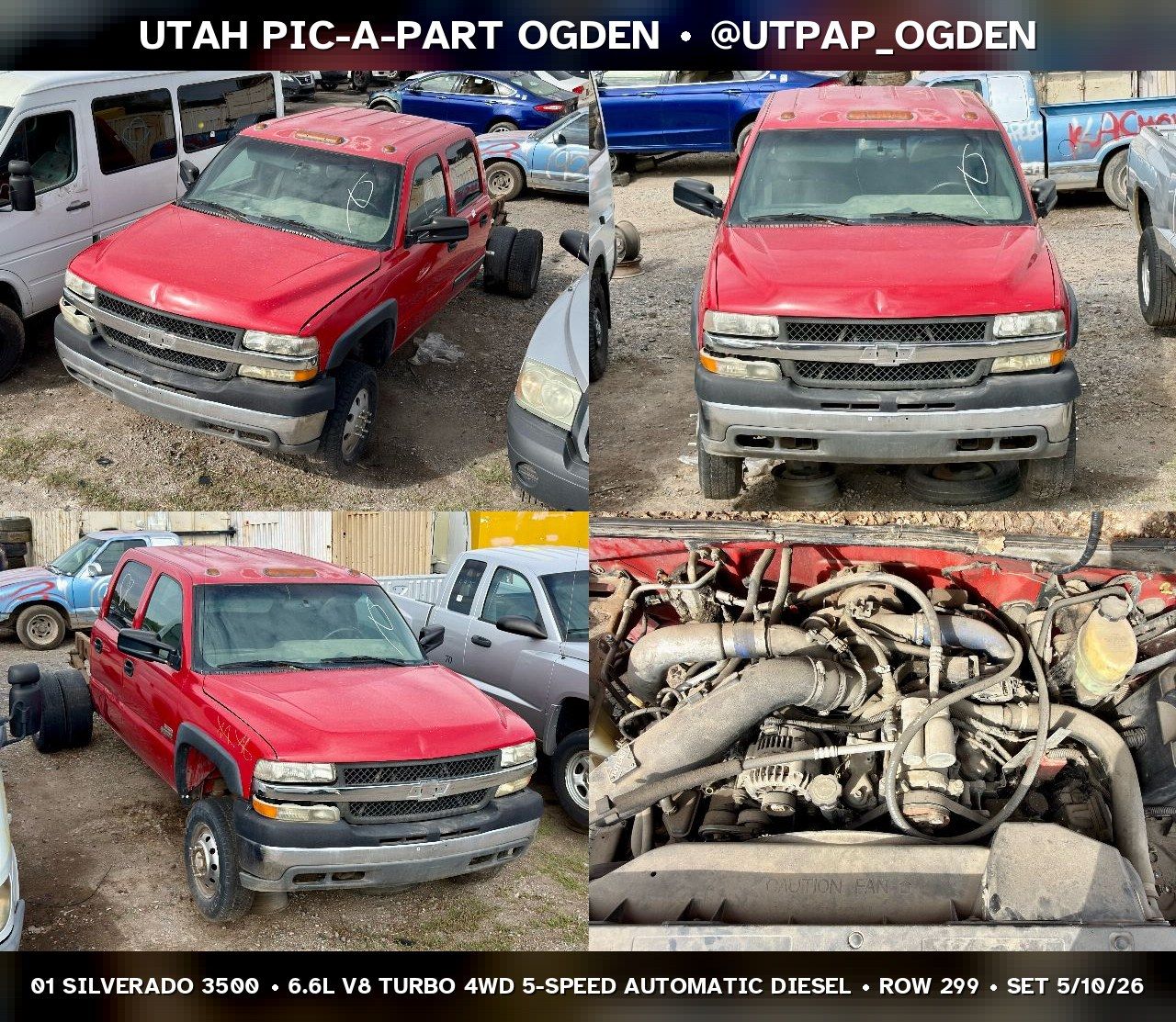 2001 Chevrolet Silverado 3500 GMT800 Parts - UTPAP Ogden