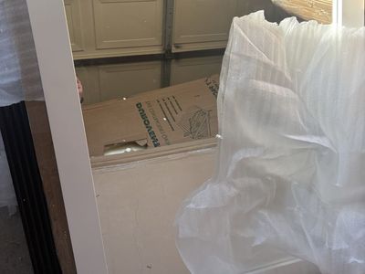New White Rectangular Wall Mirror - Sleek Modern Design for Any Room 27 x 40