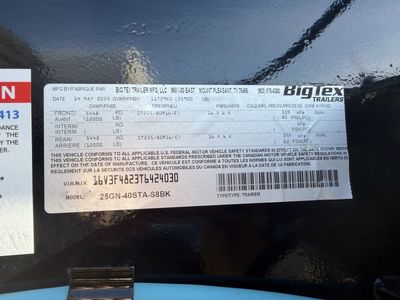 2025 40' BigTex 25GN 25.9k GVWR Deckover Trailer