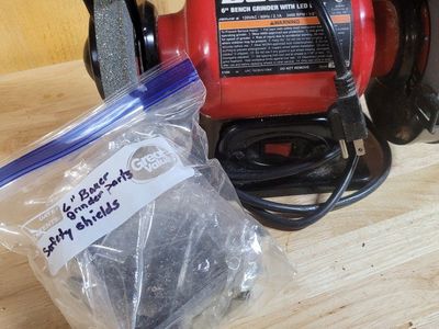 Bauer 6" Bench Grinder with LED Light and Safety Shield Parts