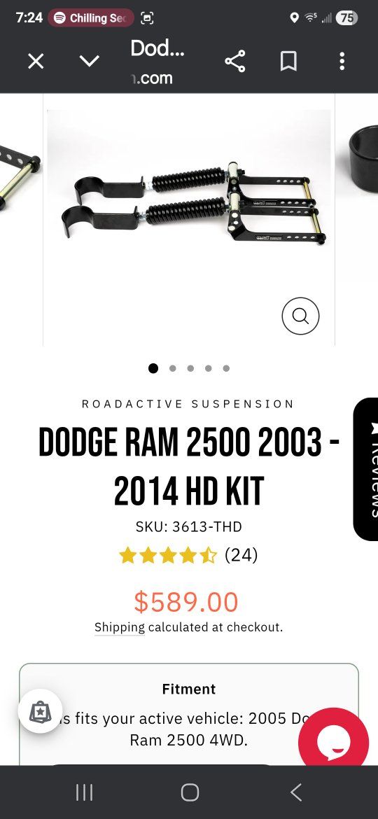New RAS suspension helper springs. Dodge 05 to 2013