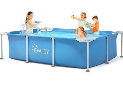 NEW IN BOX - 85 x 53 x 29 METAL FRAMED SWIMMING POOL. EASY ASSEMBLY & DURABLE MATERIALS - $65 obo