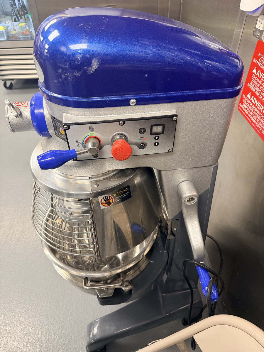 Vollrath 40758 30 Qt. Planetary Floor Mixer with Guard & Standard Accessories - 120V, 1 hp