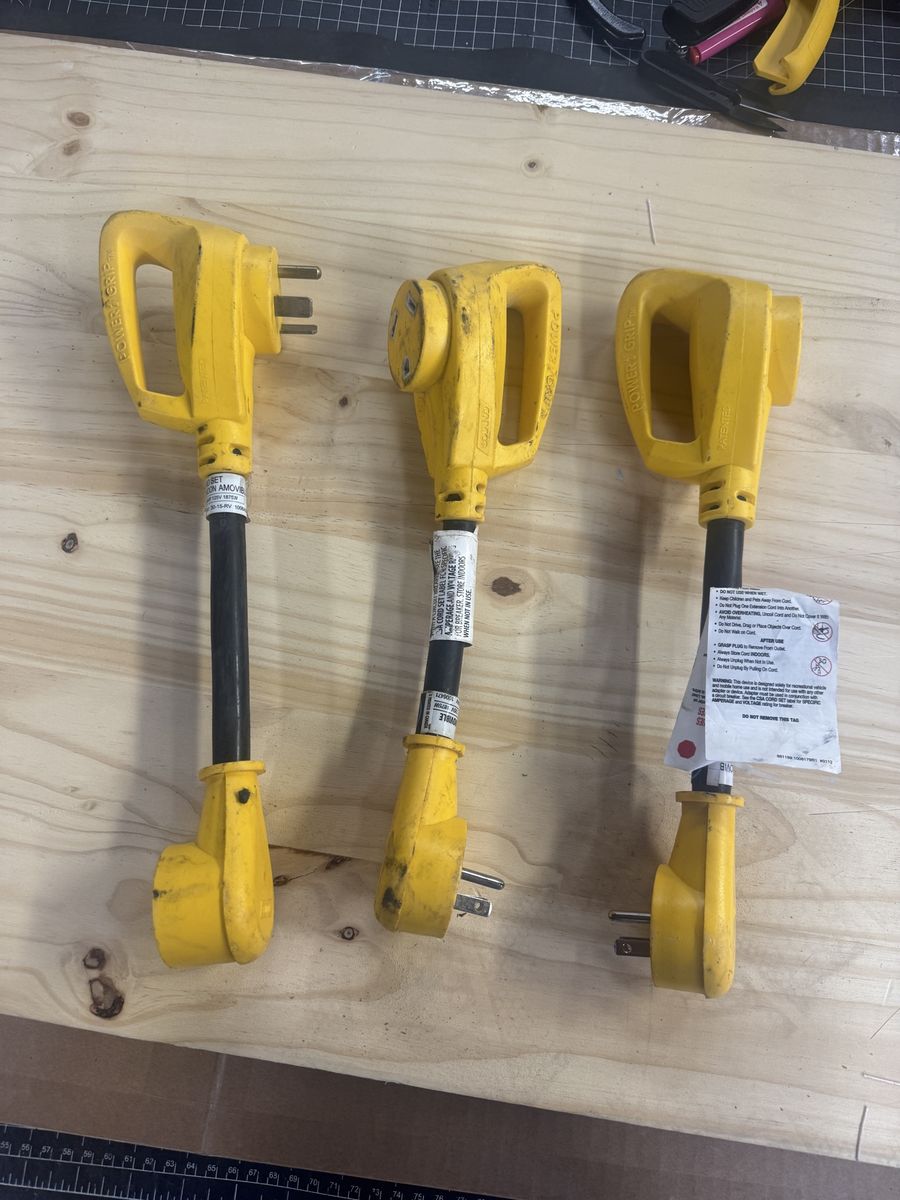 Power Grip RV 15-30 Amp Dogbone Electrical Adapters - Lot of 3