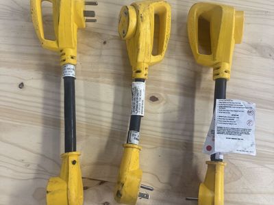 Power Grip RV 15-30 Amp Dogbone Electrical Adapters - Lot of 3