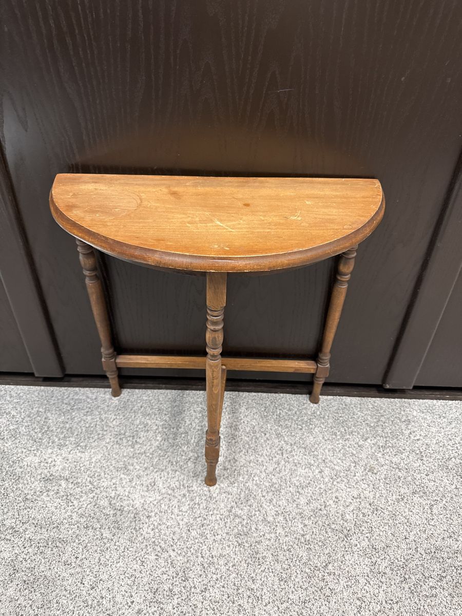 Vintage half-round hallway table