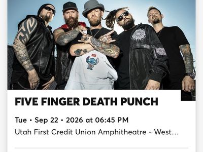 Five Finger Death Punch Concert Tickets - Utah First Credit Union Amphitheatre (Sep 22, 2026)