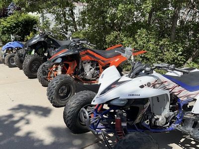 3 ATVS for sale with Trailer