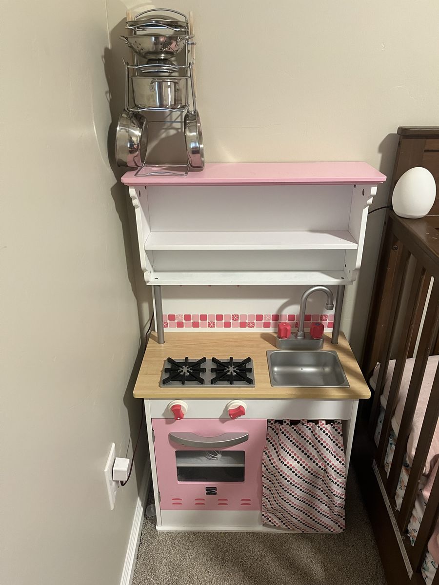 Wooden Play Kitchen with accessories 
