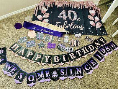 40th Birthday Party Banner & Sashes!