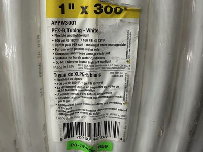 Pex 1” white 300’ roll
