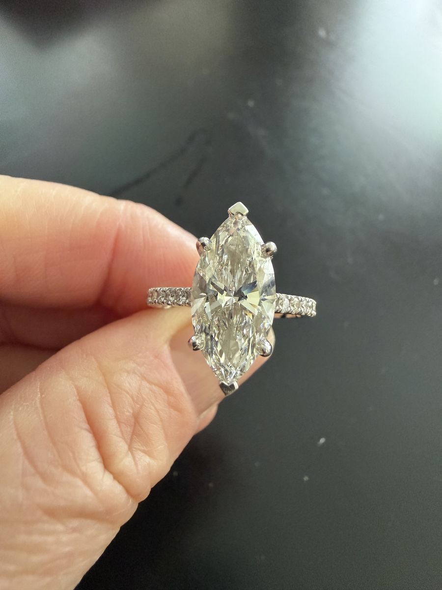 3 carat diamond engagement ring—platinum