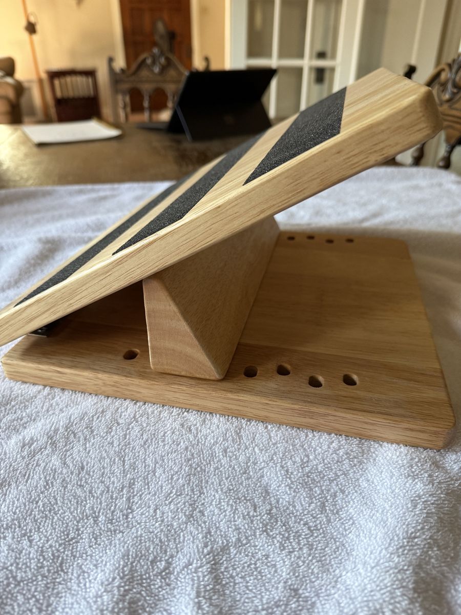 Wooden Adjustable Slant Board Calf Stretcher with Non-Slip Grip Strips