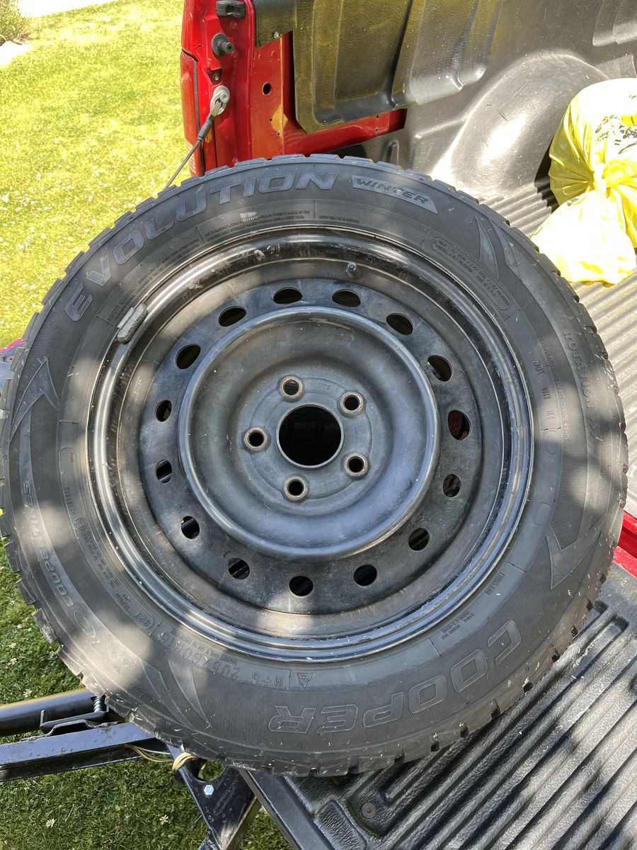 Used Snow Tires - Four Mounted + Two Unmounted