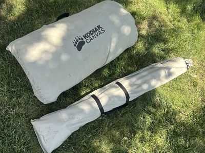 Kodiak Canvas Camping Tent with Storage and Pole Bags