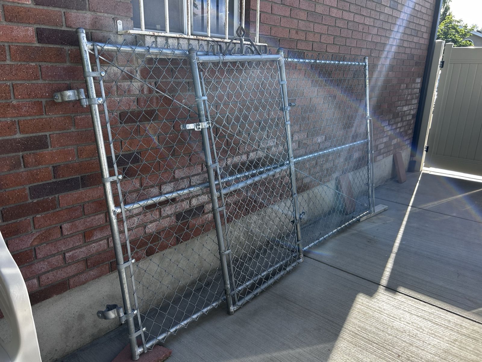 Chain link fence pieces