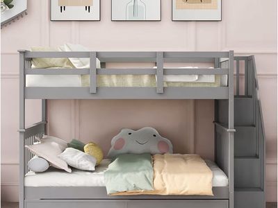 Full Over Full Bunk Bed W/ Trundle NEW