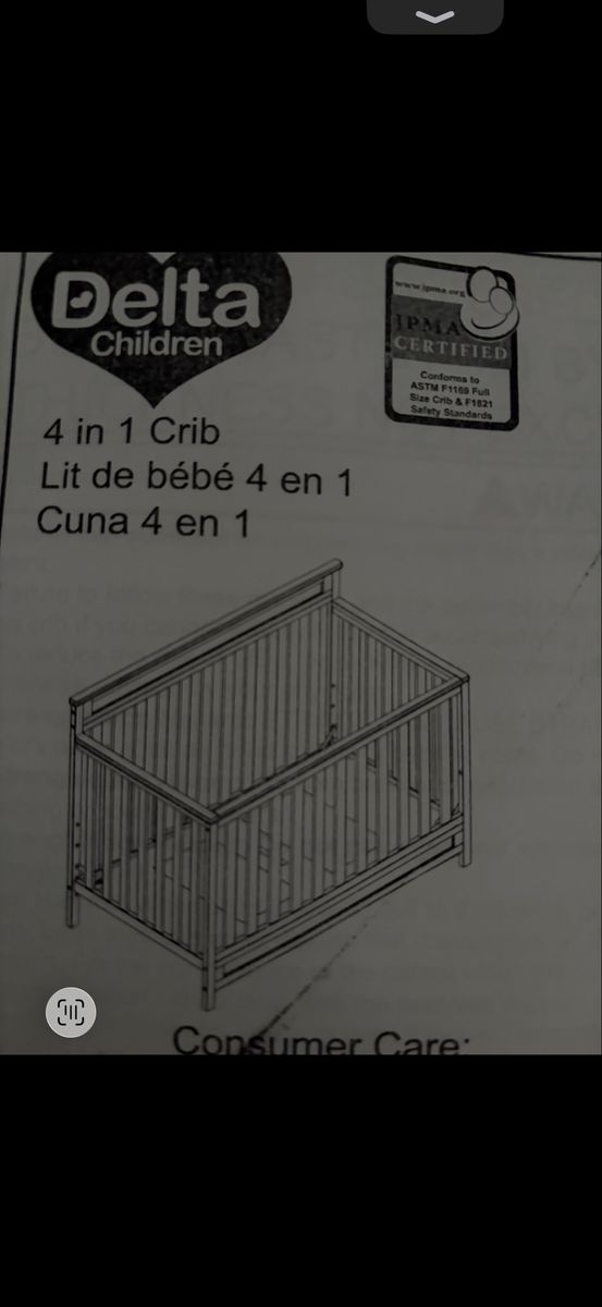 Delta 4 in 1 crib