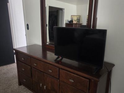 used, wood, kind size bedroom set