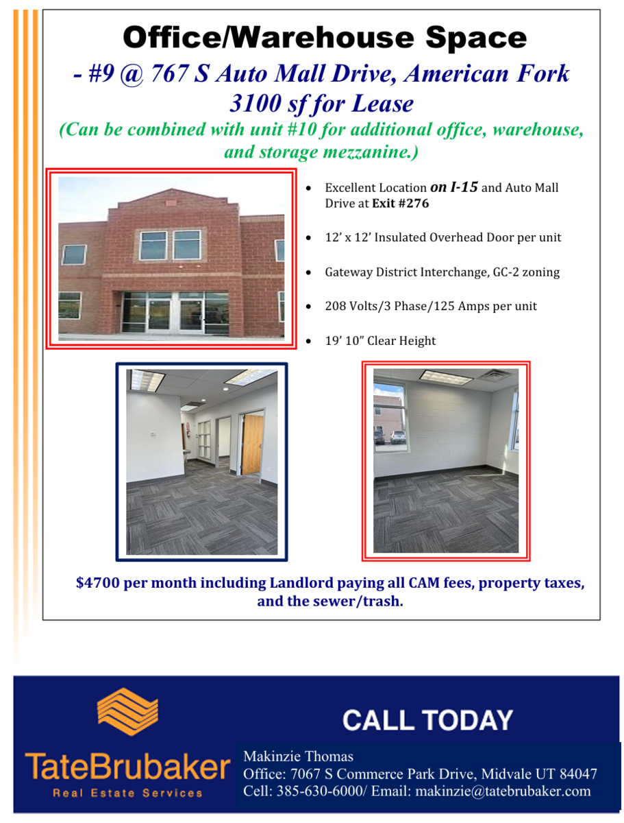 767 S Auto Mall Dr. #9 American Fork