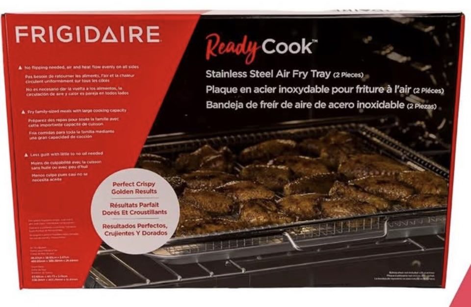Frigidaire Ready Cook Stainless Steel Air Fry Tray 2 Pieces