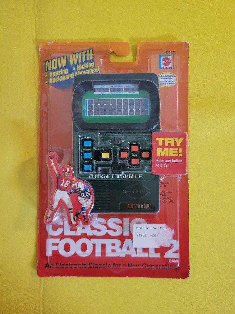 Vintage Mattel Classic Football 2 Handheld Electro