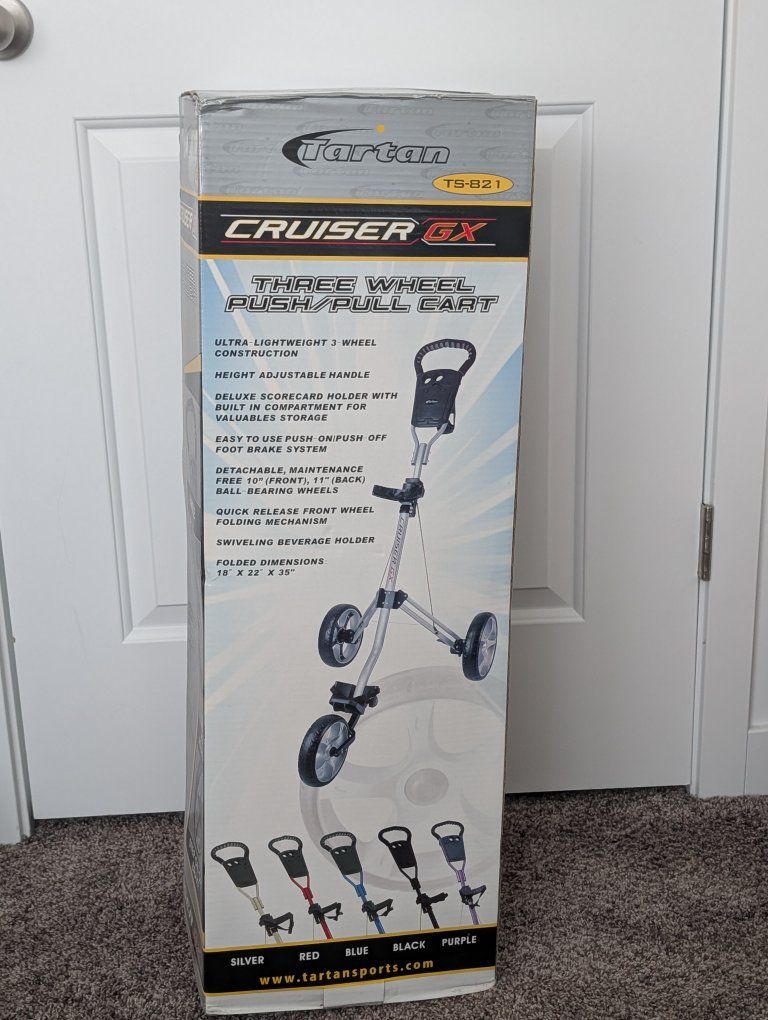 Tartan Golf Cruiser GX Three Wheel Cart - Silver