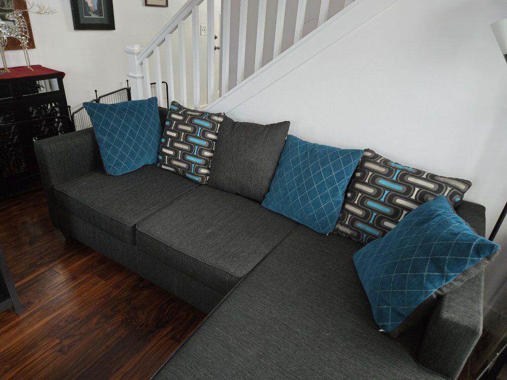 Modern 92" Sofa with Reversible Chaise $375 obo