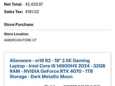 Alienware Gaming Bundle – Laptop, Mouse, Backpack