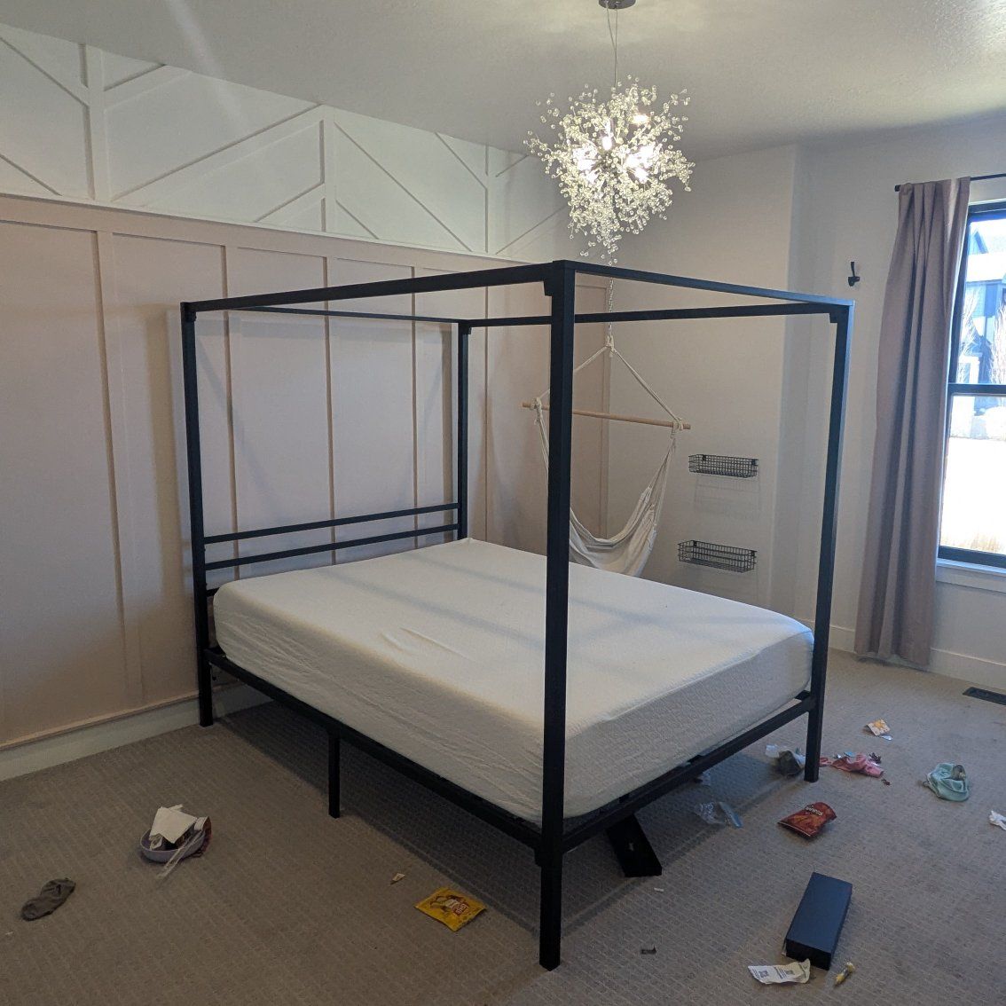 Queen canopy bed frame