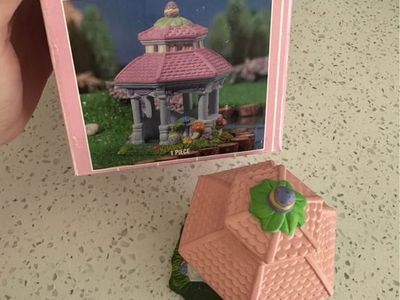 Cottontale Cottages Miniature Gazebo, Birdhouse, Candy Shop Figurines - Set of 3 Decorative Collectibles