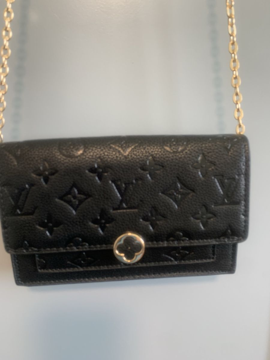 LV black chain purse 