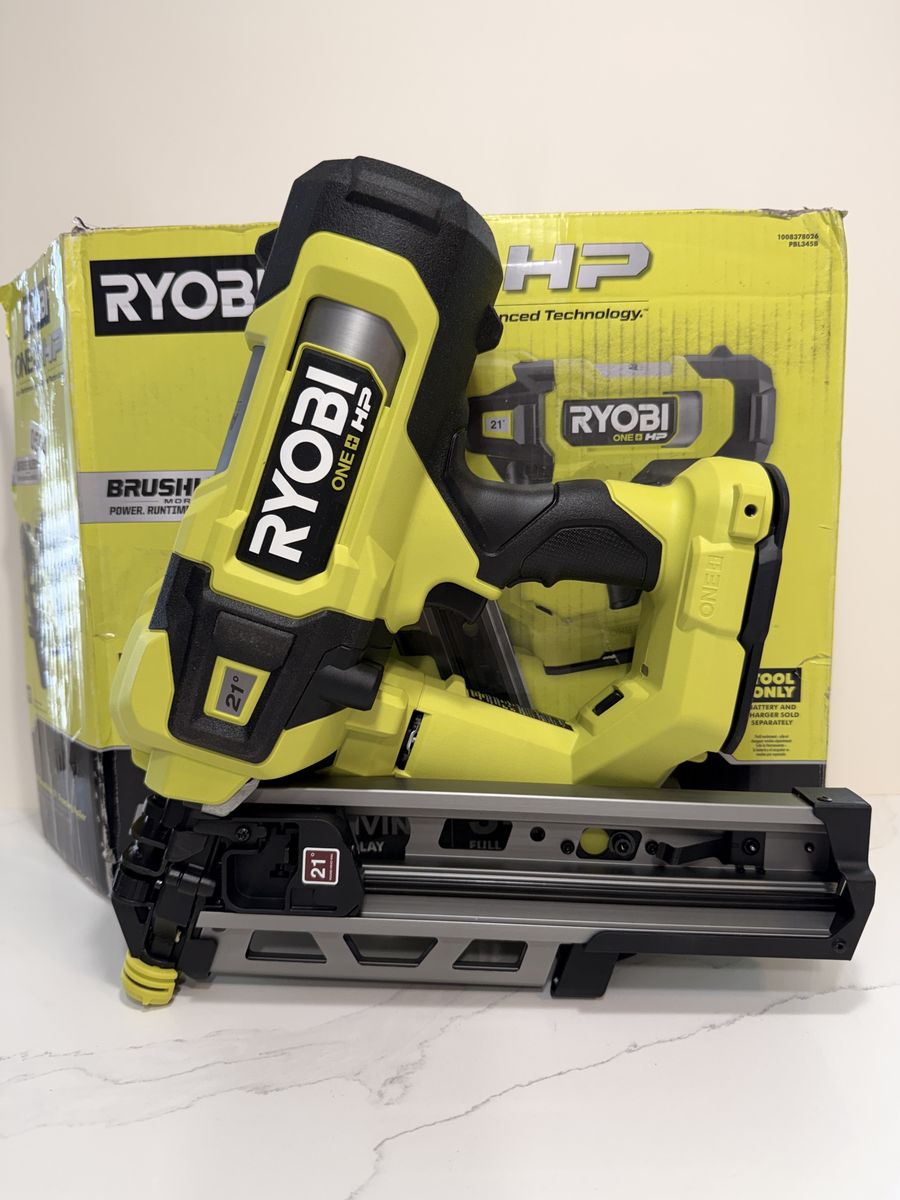 Ryobi One+ HP 18V Brushless Cordless 21-Degree Framing Nailer PBL345B - Tool Only