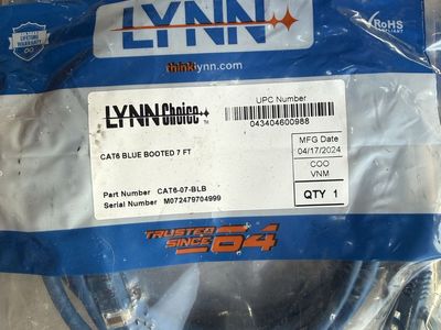 10 NEW CAT6 BLUE BOOTED 7 FT