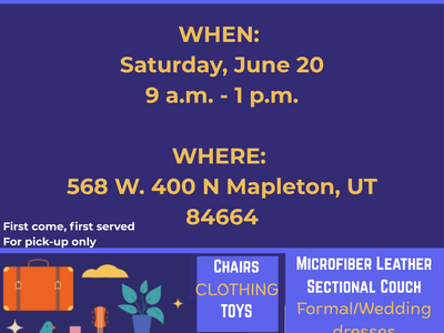 Garage Sale Saturday, June 20