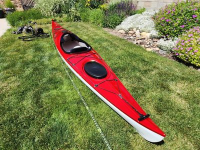 Eddyline Denali Red Touring Kayak with Cart