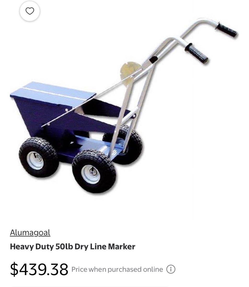 Alumagoal Heavy Duty 50lb 4-Wheel Dry Line Marker (2" to 4" Lines)
