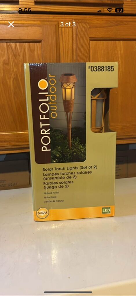Solar Torches Tiki Bamboo Lights Different Styles