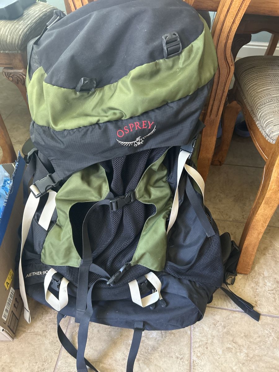 Osprey Aether 90L Internal Frame Backpack - Black/Olive