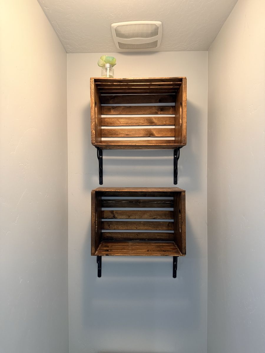 2 Crate Shelves and 4 mounting brackets