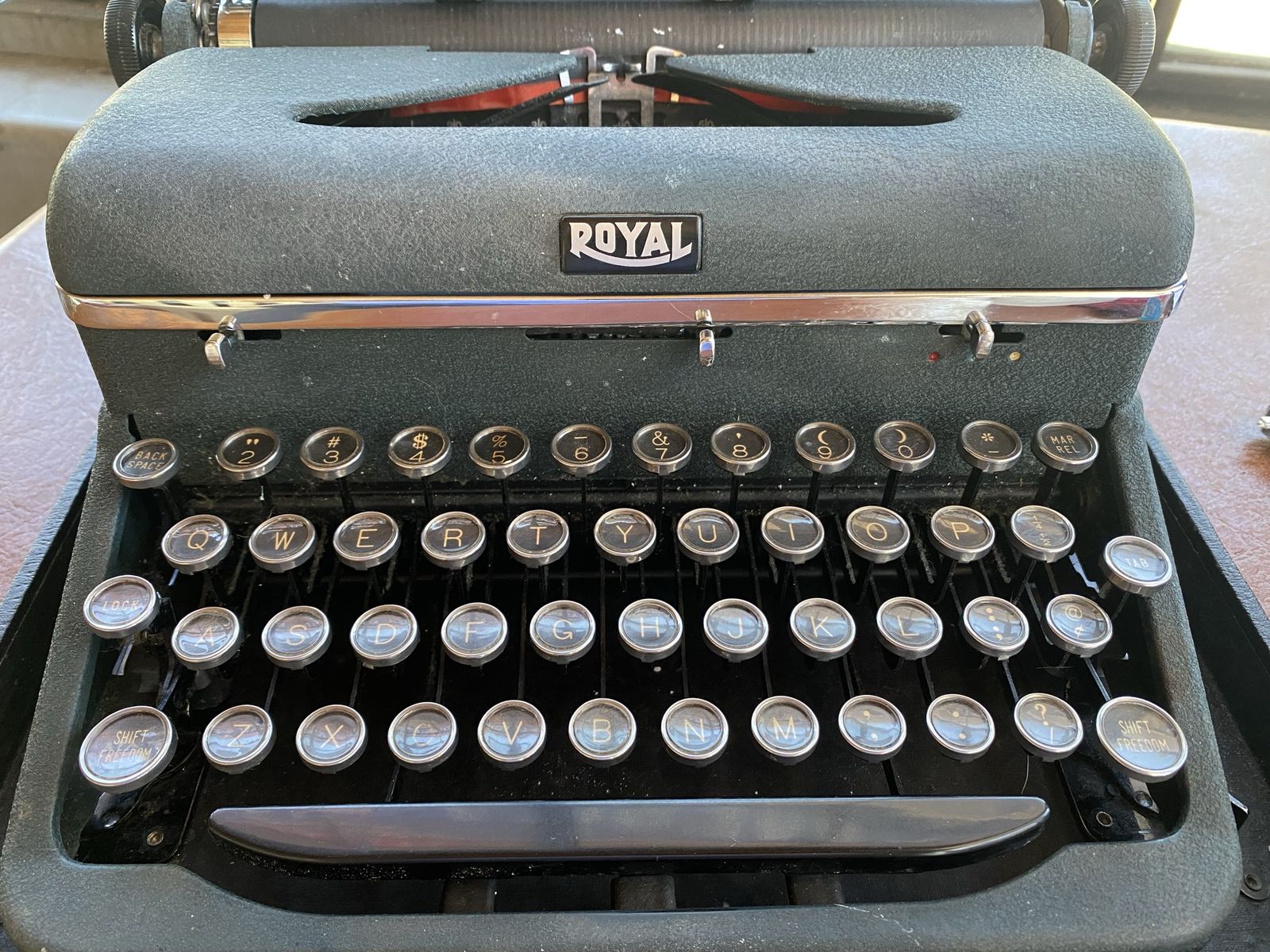 1939 Royal Aristocrat Portable Typewriter Vintage Black Manual