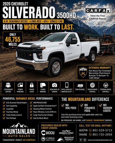 2020 Chevrolet Silverado 3500 Work Truck