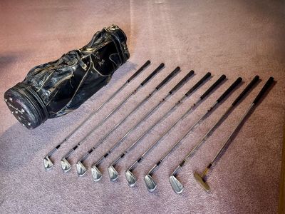 Rare Vintage MacGregor VIP Set - Includes Hard-to-Find 2-Iron & Kangaroo Leather Bag